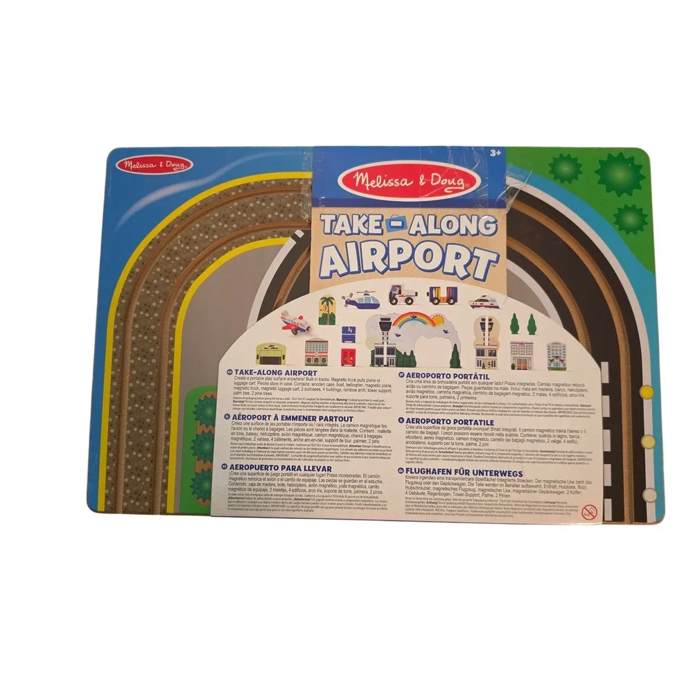 Melissa‎ & Doug Take-Along Airport Wooden Magnetic Play Set Complete 17pc